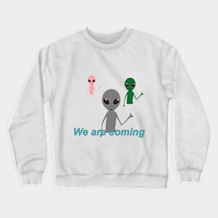 aliens showing "like" gesture Crewneck Sweatshirt